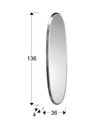 ARIES-ESPEJO OVAL136X36 PLATA